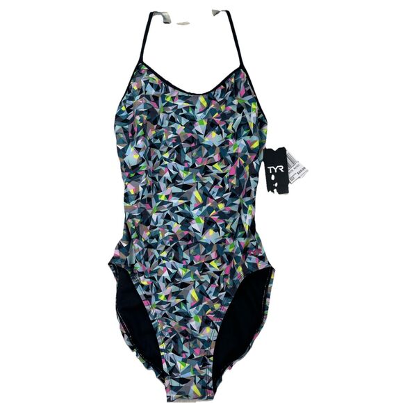 TYR‎ Durafast Elite® Women's Large (36) One Piece Swimsuit, Prismbreak, NEW - Picture 1 of 5